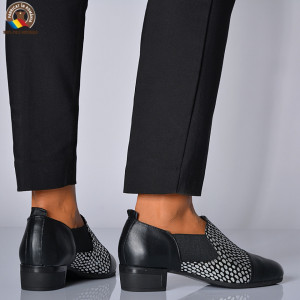 Pantofi Cu Toc Piele Naturala Metin 3 Negri-Need 4 Shoes