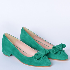 Pantofi Cu Toc Piele Naturala Viviana Verzi- Need 4 Shoes