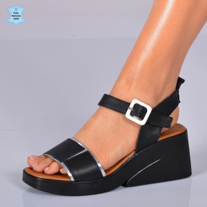 Sandale Piele Naturala Gemma Negre- Need 4 Shoes
