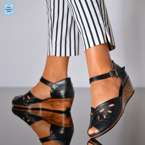 Sandale Dama Piele Naturala Nineta Negre- Need 4 Shoes