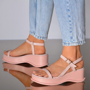Sandale Cu Platforma Deilyn Roz- Need 4 Shoes