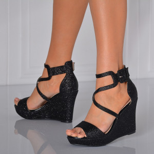 Sandale Cu Platforma Hany Negre- Need 4 Shoes