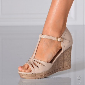 Sandale Cu Platforma Kira 8 Bej- Need 4 Shoes