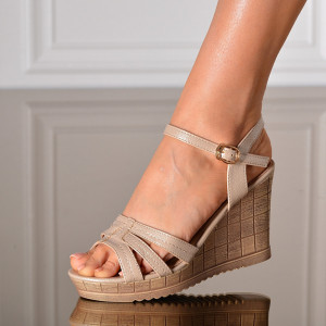 Sandale Cu Platforma Kira 9 Bej- Need 4 Shoes