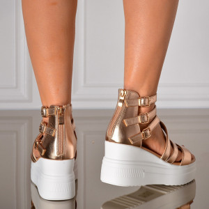 Sandale Cu Platforma Latifa Argintii- Need 4 Shoes