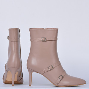 Botine Piele Naturala Marvile Nude- Need 4 Shoes