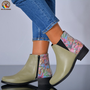 Botine Piele Naturala Mirela Olive- Need 4 Shoes
