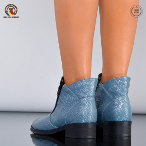Ghete Dama Piele Naturala Bety Albastre- Need 4 Shoes