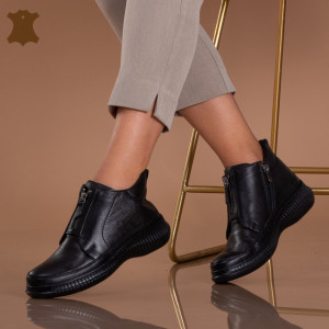 Ghete Dama Piele Naturala Cony Negre - Need 4 Shoes