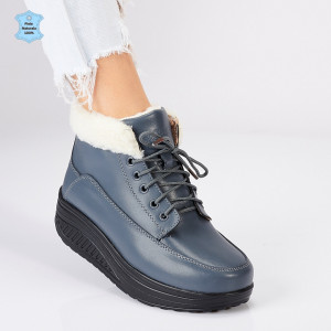 Ghete Dama Piele Naturala Gesy Gri - Need 4 Shoes