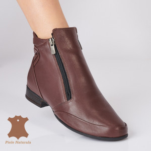 Ghete Dama Piele Naturala Hazal  4 Maro- Need 4 Shoes