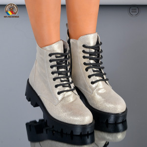 Ghete Dama Piele Naturala Maryn Aurii- Need 4 Shoes