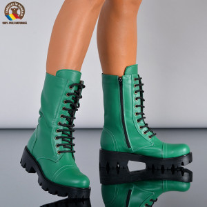 Cizme Dama Piele Naturala Maryn 2 Verzi- Need 4 Shoes