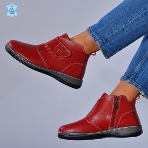 Ghete Dama Piele Naturala Nola Bordo- Need 4 Shoes