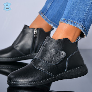 Ghete Dama Piele Naturala Nola Negre- Need 4 Shoes