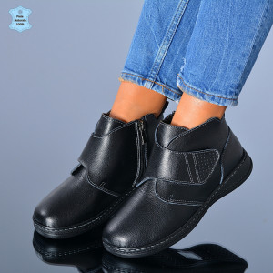 Ghete Dama Piele Naturala Nola Negre- Need 4 Shoes