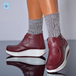 Ghete dama Piele Naturala Zena Bordo- Need 4 Shoes