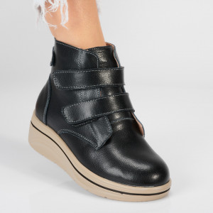 Ghete Dama Imblanite Piele Naturala Omar  Negre- Need 4 Shoes