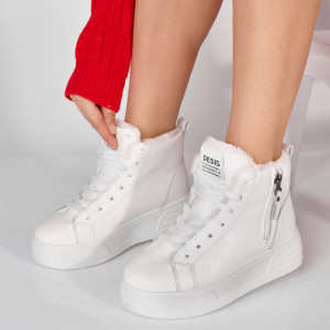 Ghete Dama Imblanite Timmy Albe- Need 4 Shoes