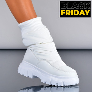 Cizme Dama Imblanite Mavy Albe- Need 4 Shoes