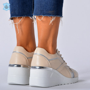 Adidasi Dama Piele Naturala Debby Bej- Need 4 Shoes