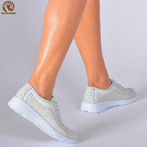 Adidasi Dama Piele Naturala Diana Albi- Need 4 Shoes