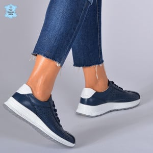 Adidasi Dama Piele Naturala Pamy Navy- Need 4 Shoes