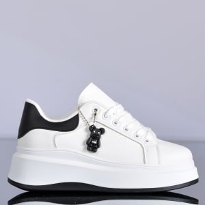 Adidasi Dama Kiraz Alb/Negru- Need 4 Shoes