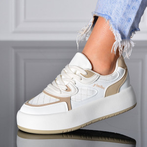Adidasi Dama Narsia Alb/Kaki- Need 4 Shoes