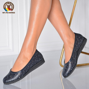 Pantofi Dama Piele Naturala Athena Navy- Need 4 Shoes
