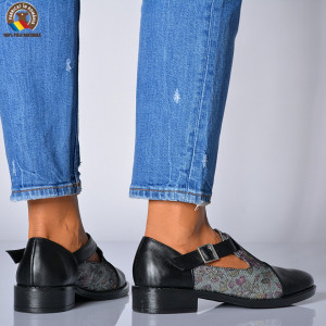 Pantofi Cu Toc Piele Naturala Edesa 3 Negri-Need 4 Shoes