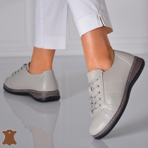 Pantofi Dama Piele Naturala Jesica Gri-Need 4 Shoes