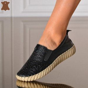 Pantofi Dama Piele Naturala Malina Negri- Need 4 Shoes