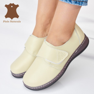Pantofi Dama Piele Naturala Mirna Bej- Need 4 Shoes