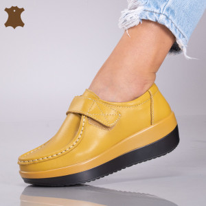 Pantofi Dama Piele Naturala Tokyo 2 Galbeni - Need 4 Shoes