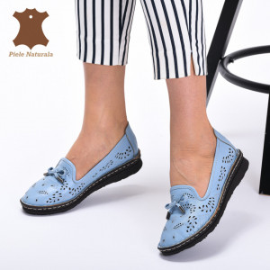 Pantofi Dama Piele Naturala Zigo Albastri- Need 4 Shoes