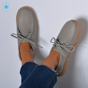 Pantofi Dama Piele Naturala Zora 3 Gri- Need 4 Shoes