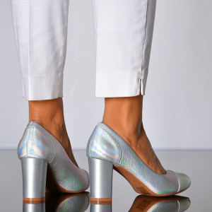 Pantofi Cu Toc Dama Blanca Argintii- Need 4 Shoes
