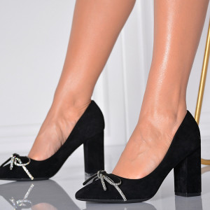 Pantofi Cu Toc Dama Carlina  Negri- Need 4 Shoes