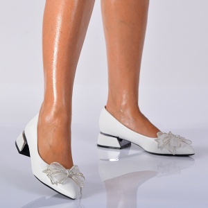Pantofi Cu Toc Dama Greta Albi- Need 4 Shoes