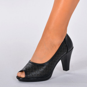 Pantofi Cu Toc Dama Laura 2 Negri - Need 4 Shoes