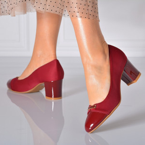 Pantofi Cu Toc Dama Lora Bordo- Need 4 Shoes