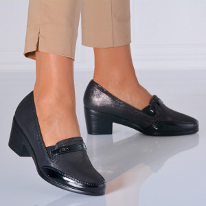 Pantofi Cu Toc Dama Seda Negri - Need 4 Shoes