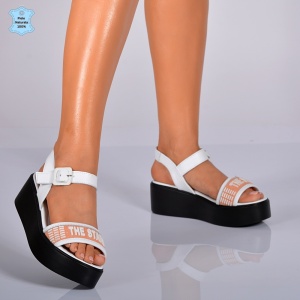 Sandale Dama Piele Naturala Lolly Orange- Need 4 Shoes