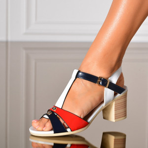 Sandale Dama Cu Toc Iolanda Navy- Need 4 Shoes