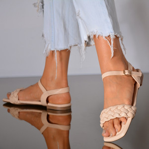Sandale Dama Sany Bej- Need 4 Shoes