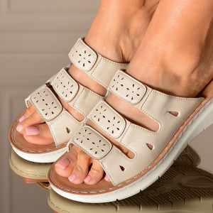 Papuci dama Jovia Bej- Need 4 Shoes