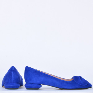 Pantofi Cu Toc Piele Naturala Alissa Albastri- Need 4 Shoes