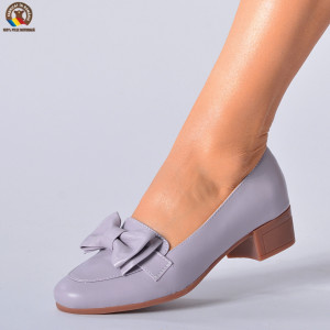 Pantofi Cu Toc Piele Naturala Dina Lila-Need 4 Shoes