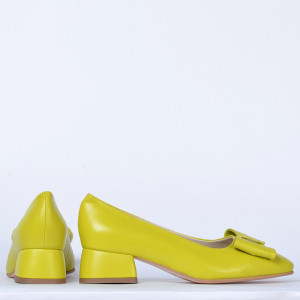 Pantofi Cu Toc Piele Naturala Iness Verzi- Need 4 Shoes